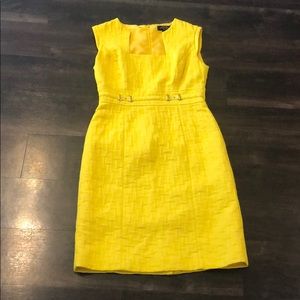 Tahari | Arthur Levine Yellow Sheath Dress Size 2P